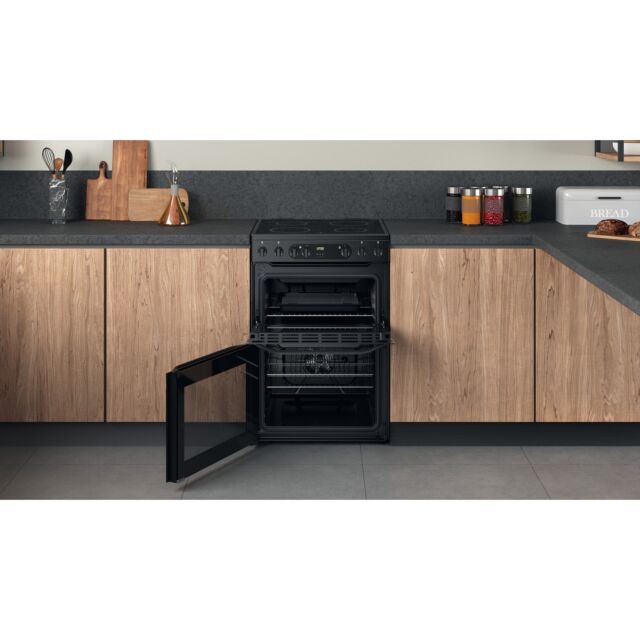 Hotpoint HDM67V9CMB Electric, Double Oven, 60cm, A Energy