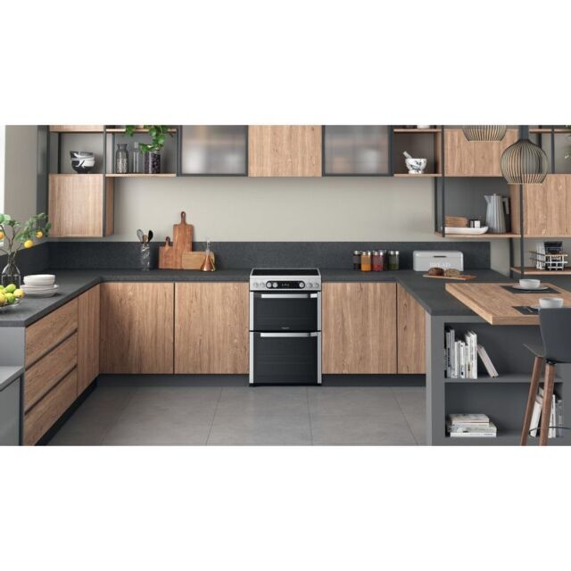Hotpoint HDM67V9HCX Electric Double Oven, 60cm, A Energy