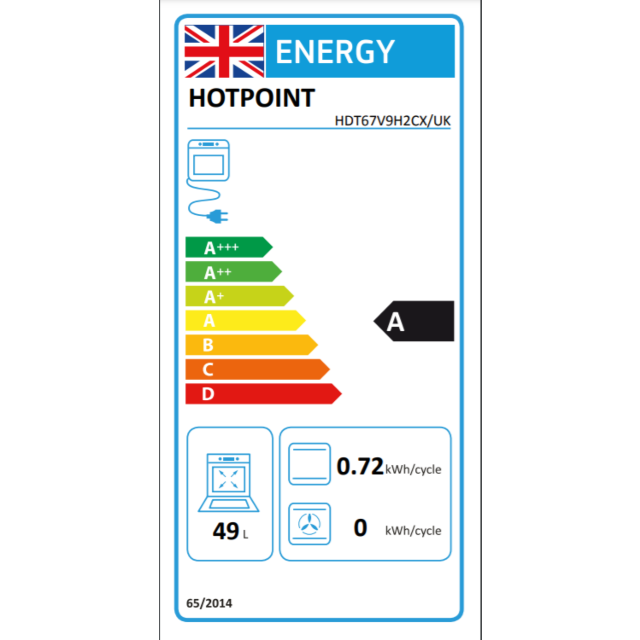 Hotpoint HDT67V9H2CX Electric Double Oven, 60cm, A Energy