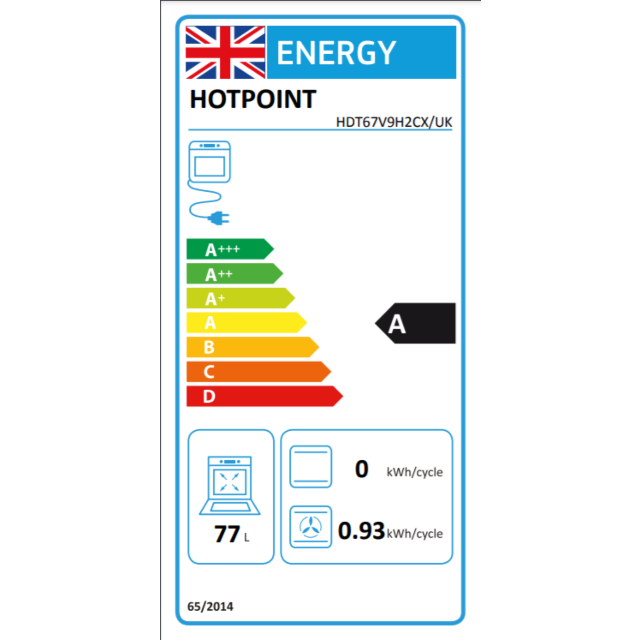 Hotpoint HDT67V9H2CX Electric Double Oven, 60cm, A Energy