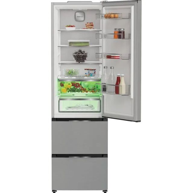 Hotpoint HPKF 5351 XP4UK Dual No Frost 3 Door American Fridge Freezer with VitalCare - Brushed Steel
