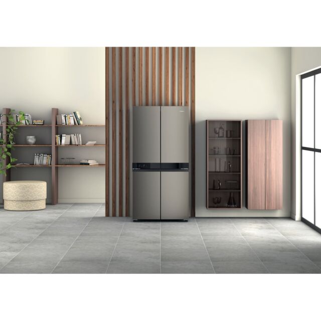 Hotpoint HQ9U1BL Food Centre American Style Fridge Freezer, 91cm, Frost Free, A+ Energy