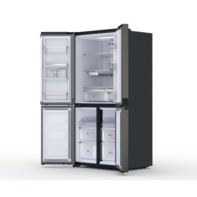 Hotpoint HQ9U1BL Food Centre American Style Fridge Freezer, 91cm, Frost Free, A+ Energy