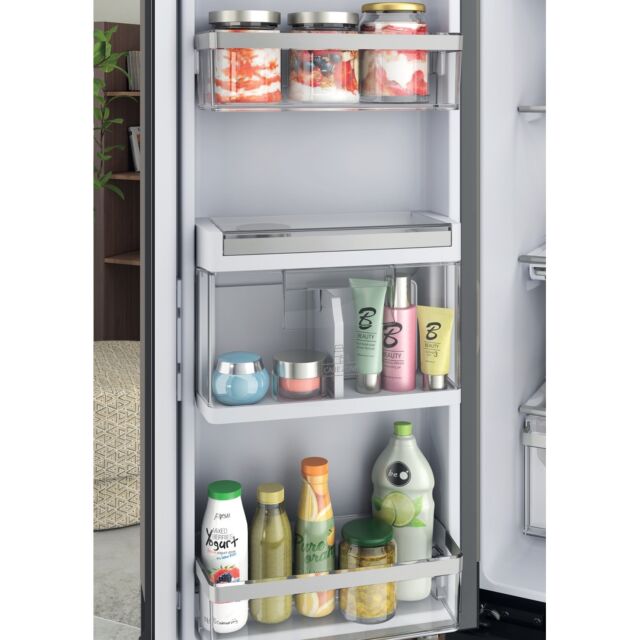 Hotpoint HQ9U1BL Food Centre American Style Fridge Freezer, 91cm, Frost Free, A+ Energy
