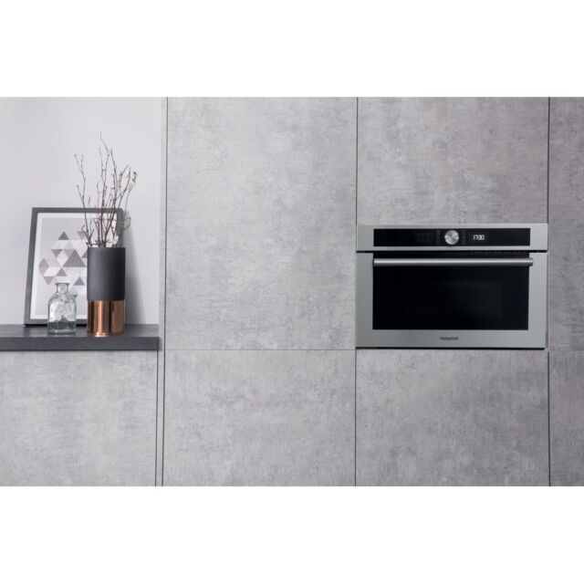 Hotpoint MD454IXH Built In Microwave with Grill, 1000W, 31L