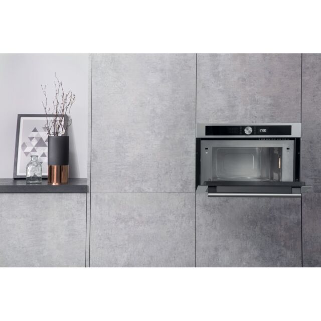 Hotpoint MD454IXH Built In Microwave with Grill, 1000W, 31L