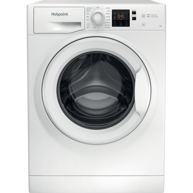 Hotpoint NSWF743UWUKN Washing Machine, 7kg, 1400RPM, D Energy