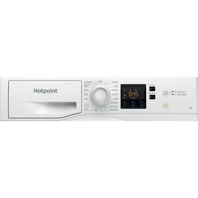 Hotpoint NSWF743UWUKN Washing Machine, 7kg, 1400RPM, D Energy