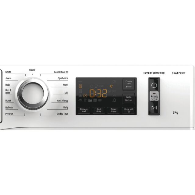 Hotpoint NTM118X3XBUK Heat Pump Tumble Dryer, 8kg Capacity, A+++ Energy
