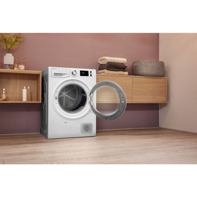 Hotpoint NTM1192SK Heat Pump Tumble Dryer, 9kg Capacity, A++ Energy
