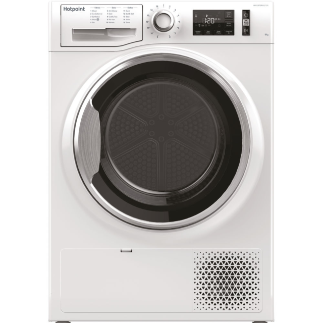 Hotpoint NTM1192SK Heat Pump Tumble Dryer, 9kg Capacity, A++ Energy