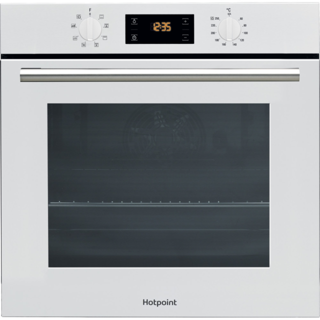 Hotpoint SA2540HWH Enamel Interior, Single Multifunction Fan Oven, Electric, A Energy