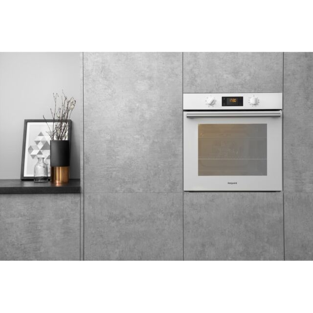 Hotpoint SA2540HWH Enamel Interior, Single Multifunction Fan Oven, Electric, A Energy