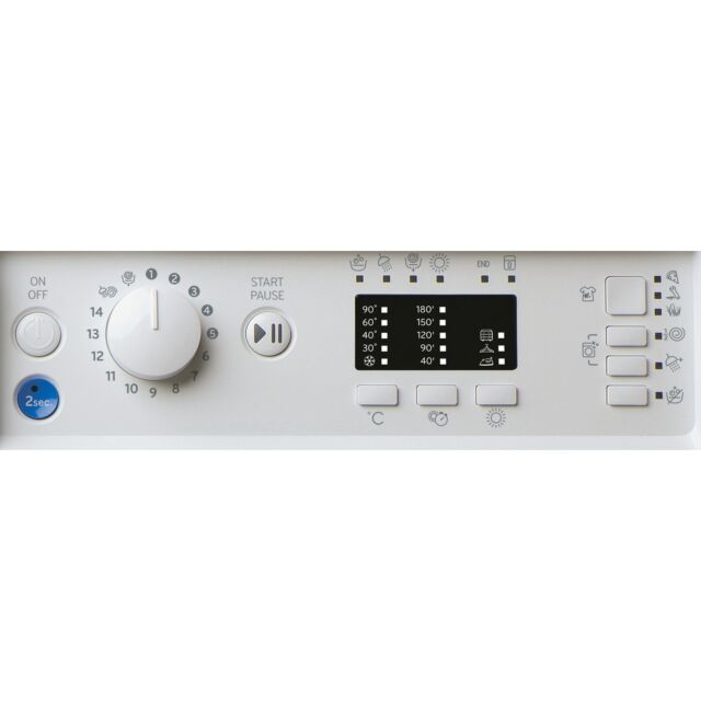 Indesit BIWDIL861284 Built In Washer Dryer, 8kg Wash, 6kg Dryer Capacity, 1200 Spin, D Energy
