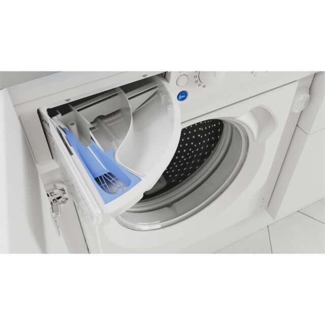 Indesit BIWDIL861284 Built In Washer Dryer, 8kg Wash, 6kg Dryer Capacity, 1200 Spin, D Energy