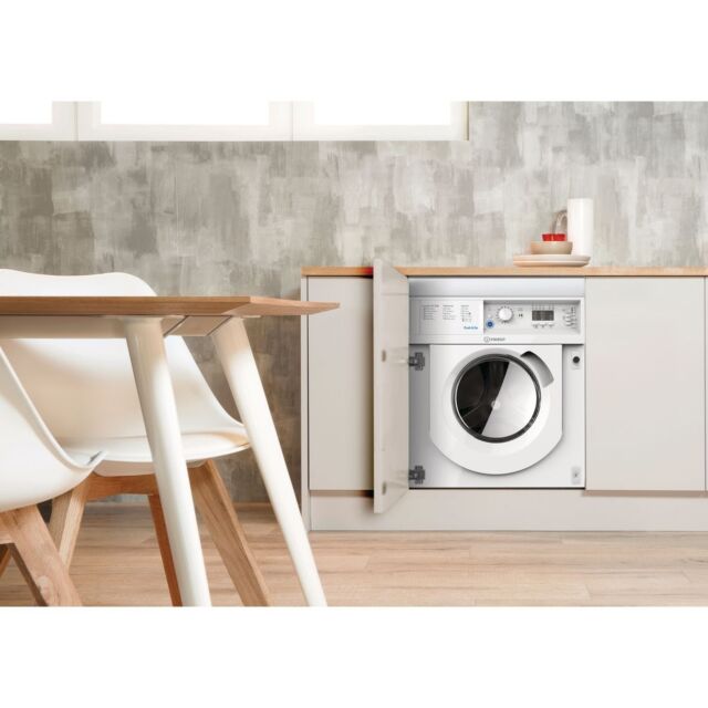 Indesit BIWMIL71252 Built In Washing Machine, 7Kg Capacity, 1200 Spin, E Energy 