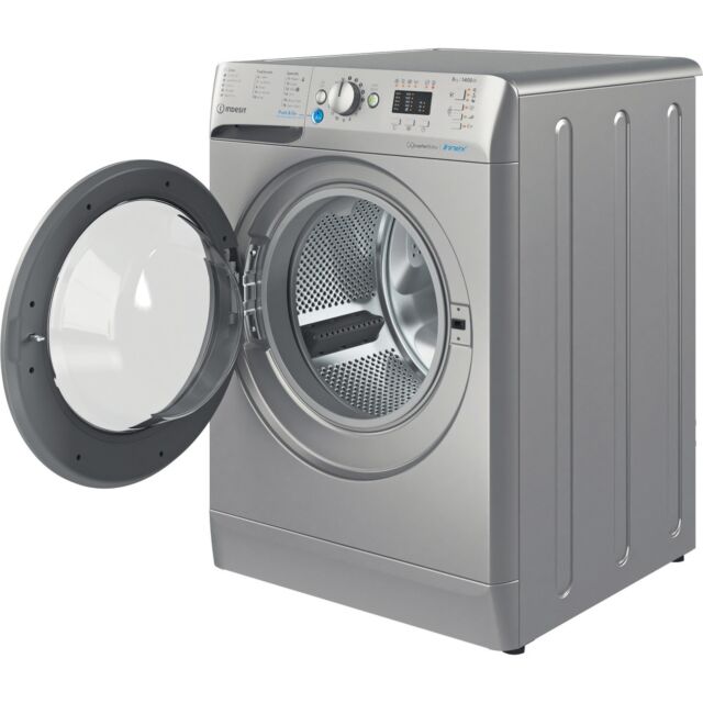 Indesit BWA81485XSUKN Washing Machine, 8kg Capacity, 1400 Spin, B Energy