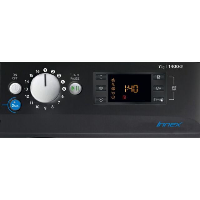 Indesit BWE71452KUKN Washing Machine, 7kg Capacity, 1400 Spin, E Energy