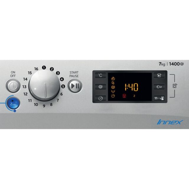 Indesit BWE71452SUKN Washing Machine, 7kg Capacity, 1400 Spin, E Energy