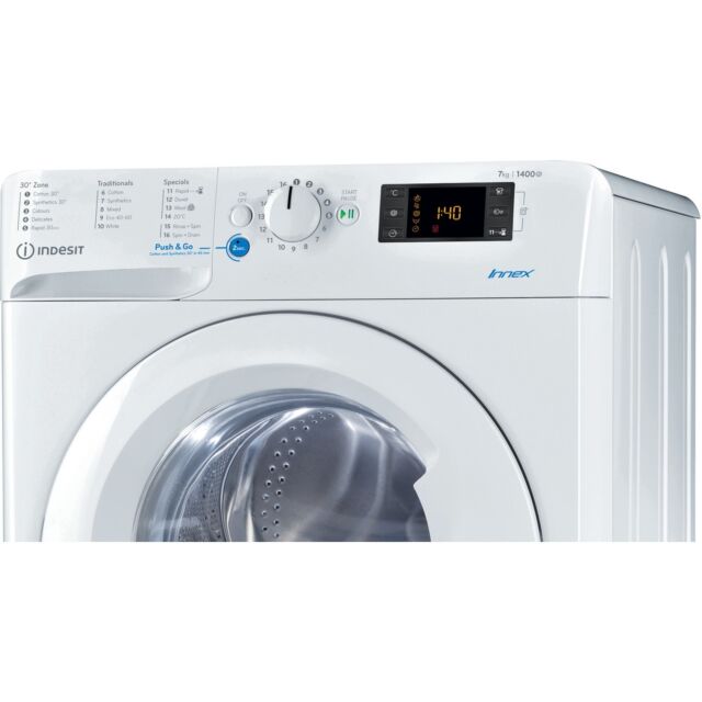 Indesit BWE71452WUKN Washing Machine, 7kg Capacity, 1400 Spin, E Energy