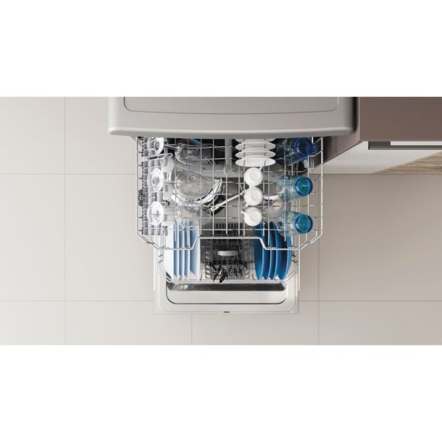 Indesit DFE1B19XUK Freestanding Full Size Dishwasher, 13 Place Settings, F Energy
