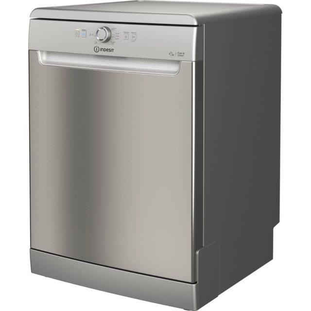 Indesit DFE1B19XUK Freestanding Full Size Dishwasher, 13 Place Settings, F Energy