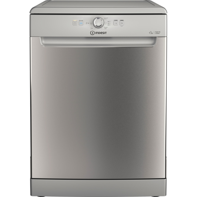 Indesit DFE1B19XUK Freestanding Full Size Dishwasher, 13 Place Settings, F Energy