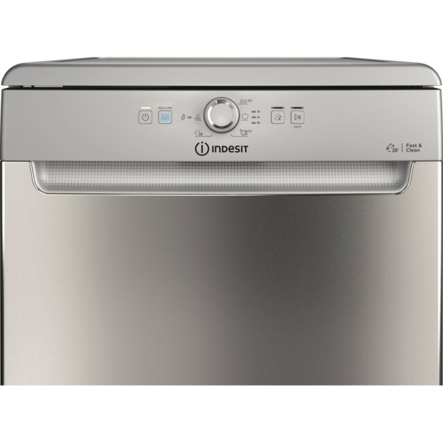 Indesit DFE1B19XUK Freestanding Full Size Dishwasher, 13 Place Settings, F Energy