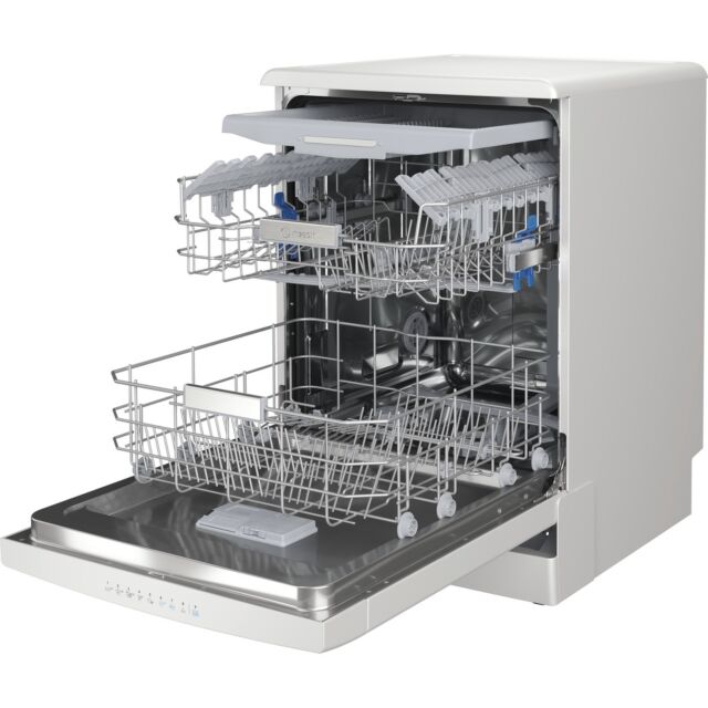 Indesit DFO3T133FUK Freestanding, Full Size Dishwasher, 14 Place Settings, D Energy