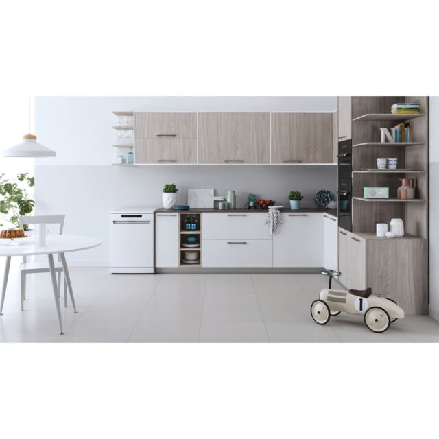 Indesit DFO3T133FUK Freestanding, Full Size Dishwasher, 14 Place Settings, D Energy