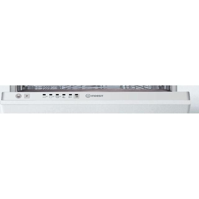 Indesit DSIE2B10UKN Built In Slimline Dishwasher, 10 Place Settings, F Energy