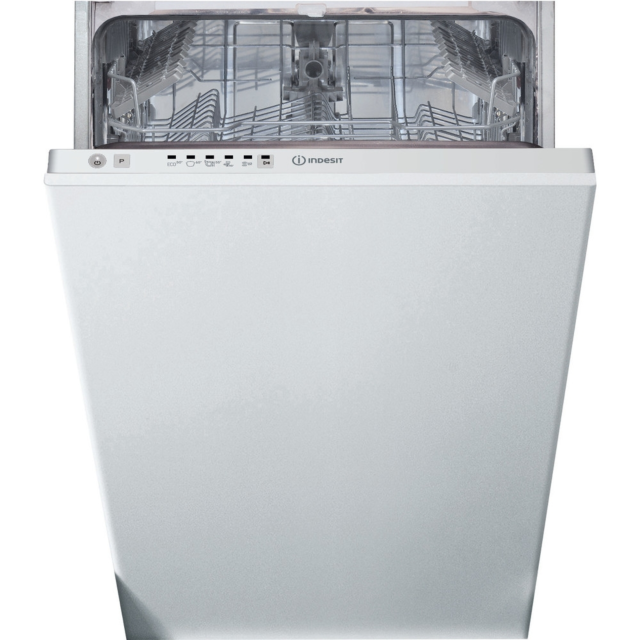 Indesit DSIE2B10UKN Built In Slimline Dishwasher, 10 Place Settings, F Energy