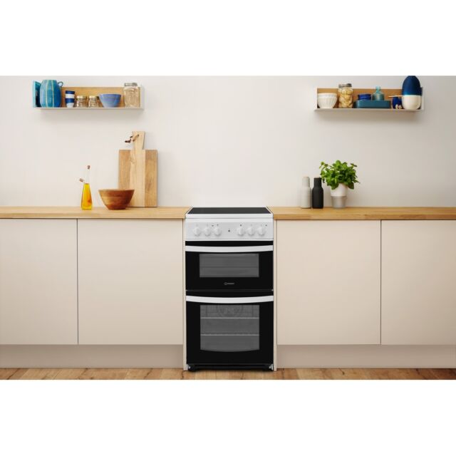 Indesit ID5V92KMW 50cm Electric Twin Cooker
