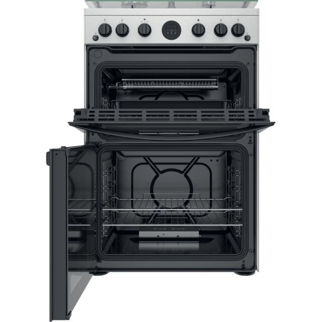 Indesit ID67G0MCXUK 60cm Gas Double Oven with Gas Hob