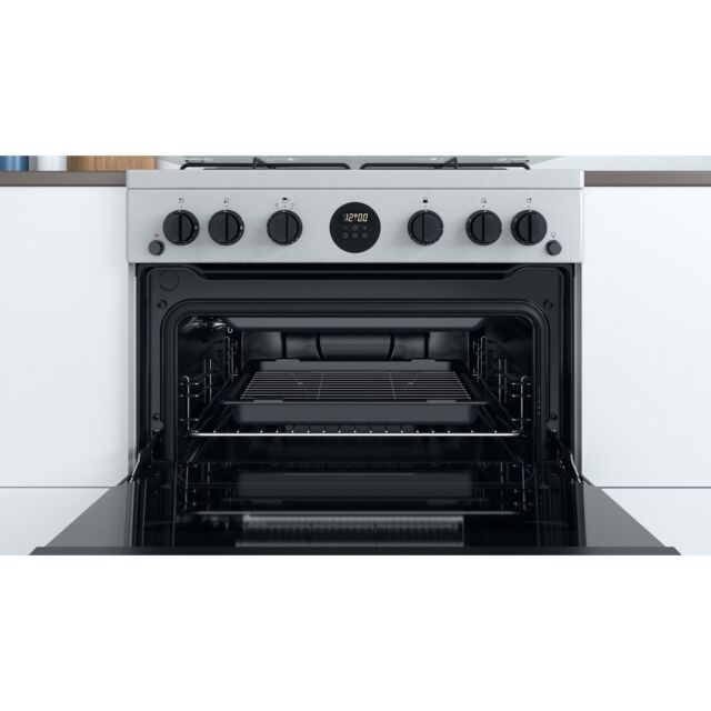 Indesit ID67G0MCXUK 60cm Gas Double Oven with Gas Hob