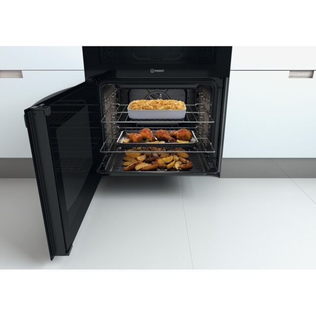 Indesit ID67V9HCXUK Catalytic, Electric Double Oven, 60cm, A Energy