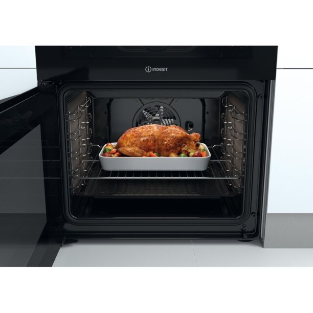 Indesit ID67V9HCXUK Catalytic, Electric Double Oven, 60cm, A Energy