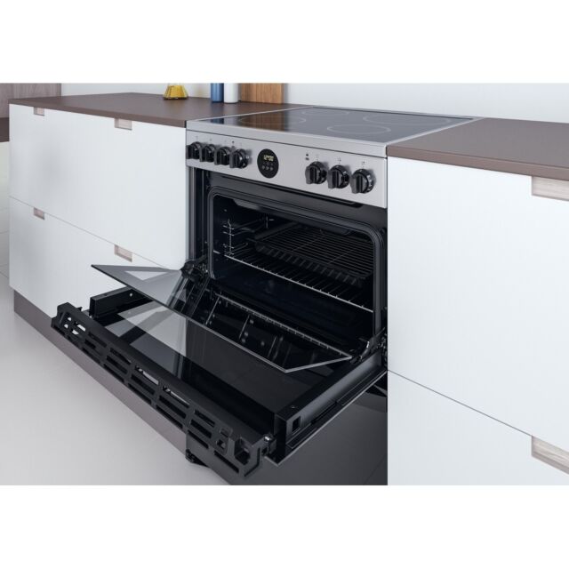 Indesit ID67V9HCXUK Catalytic, Electric Double Oven, 60cm, A Energy