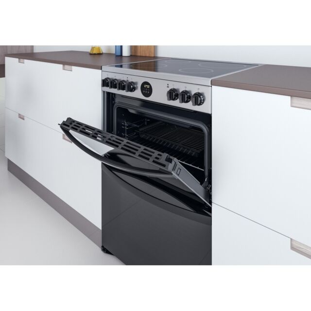 Indesit ID67V9HCXUK Catalytic, Electric Double Oven, 60cm, A Energy