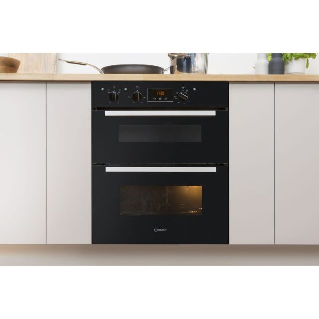 Indesit IDU6340BL Enamel Interior, Double Fan Oven, Electric, B Energy