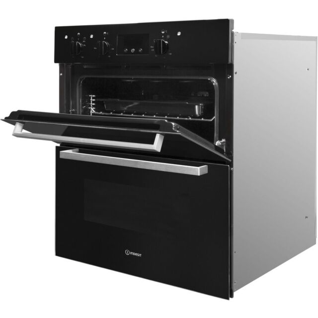 Indesit IDU6340BL Enamel Interior, Double Fan Oven, Electric, B Energy