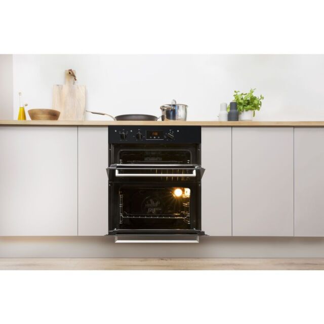 Indesit IDU6340BL Enamel Interior, Double Fan Oven, Electric, B Energy