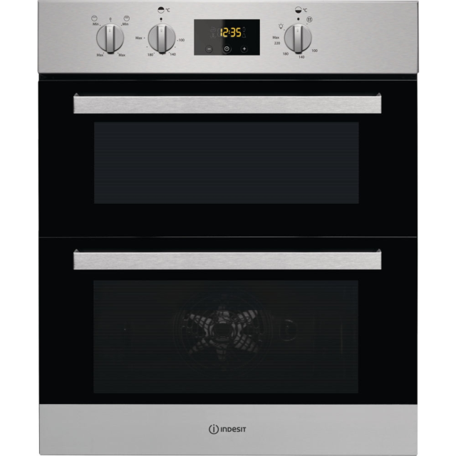 Indesit IDU6340IX Enamel Interior, Double Fan Oven, Electric, B Energy