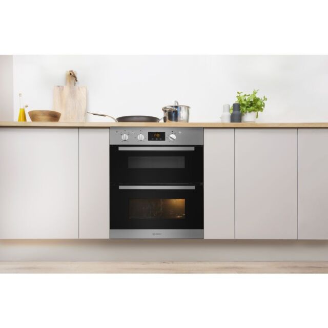 Indesit IDU6340IX Enamel Interior, Double Fan Oven, Electric, B Energy