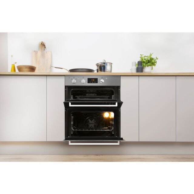 Indesit IDU6340IX Enamel Interior, Double Fan Oven, Electric, B Energy