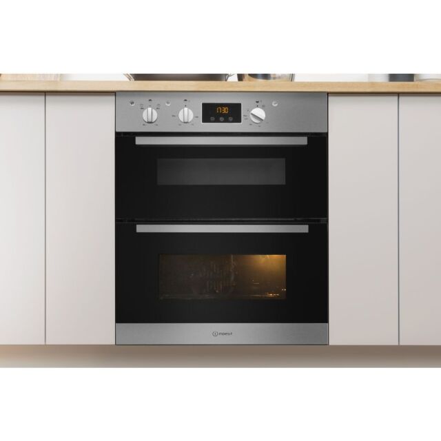 Indesit IDU6340IX Enamel Interior, Double Fan Oven, Electric, B Energy