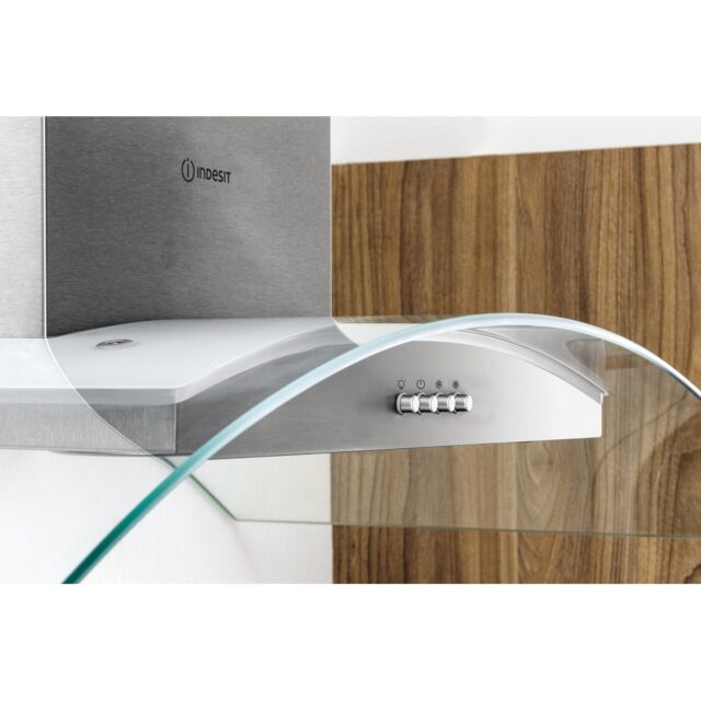 Indesit IHGC65LMX 60cm Curved glass hood