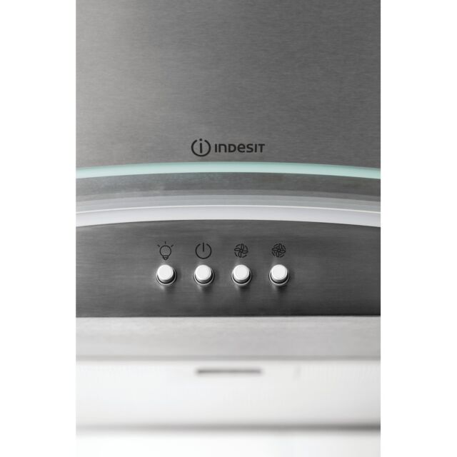 Indesit IHGC65LMX 60cm Curved glass hood