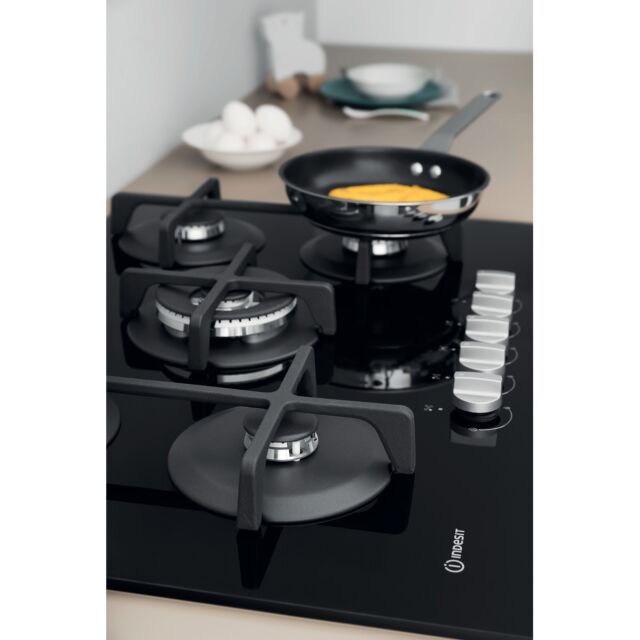 Indesit ING72TBK 75cm Gas Hob