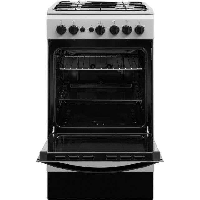 Indesit IS5G1PMSS Gas Single Cooker with Gas Hob, 50cm, A Energy